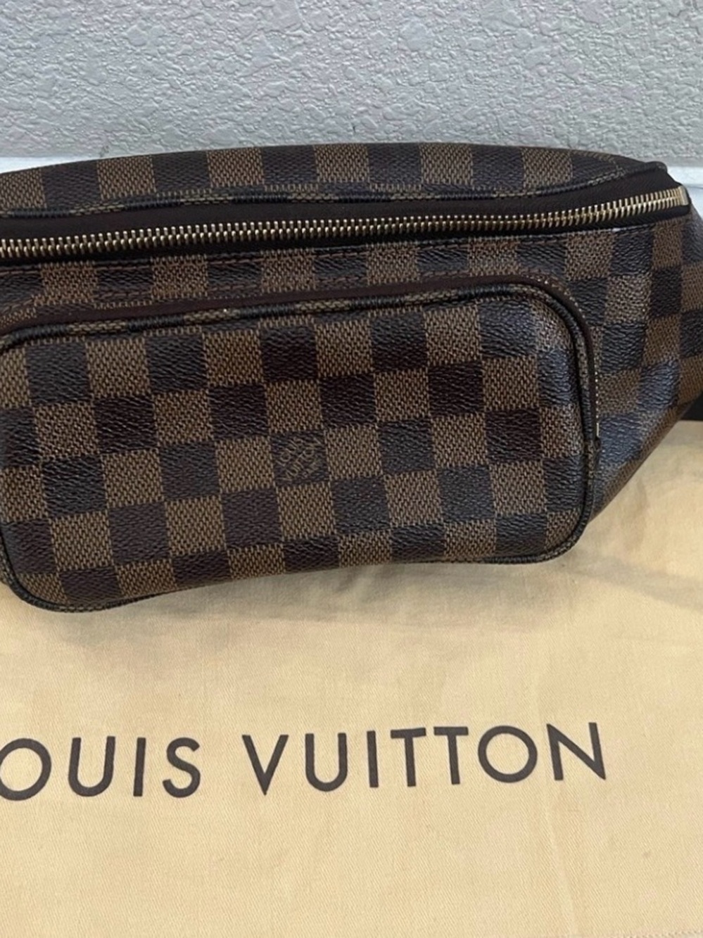Louis Vuitton Brown Checkered Crossbody Waist Bag